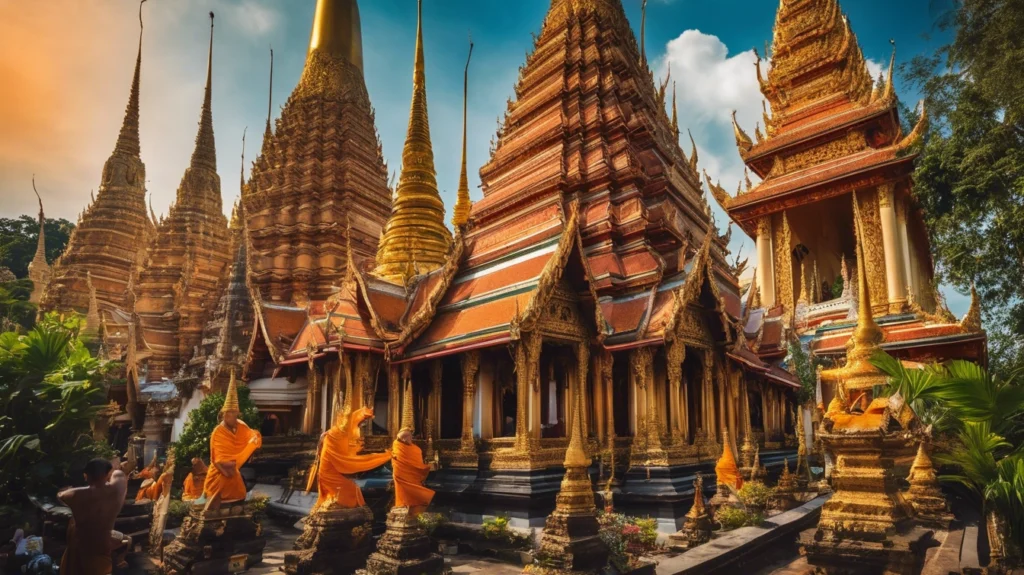 Tempel Anlage Urlaub in Thailand